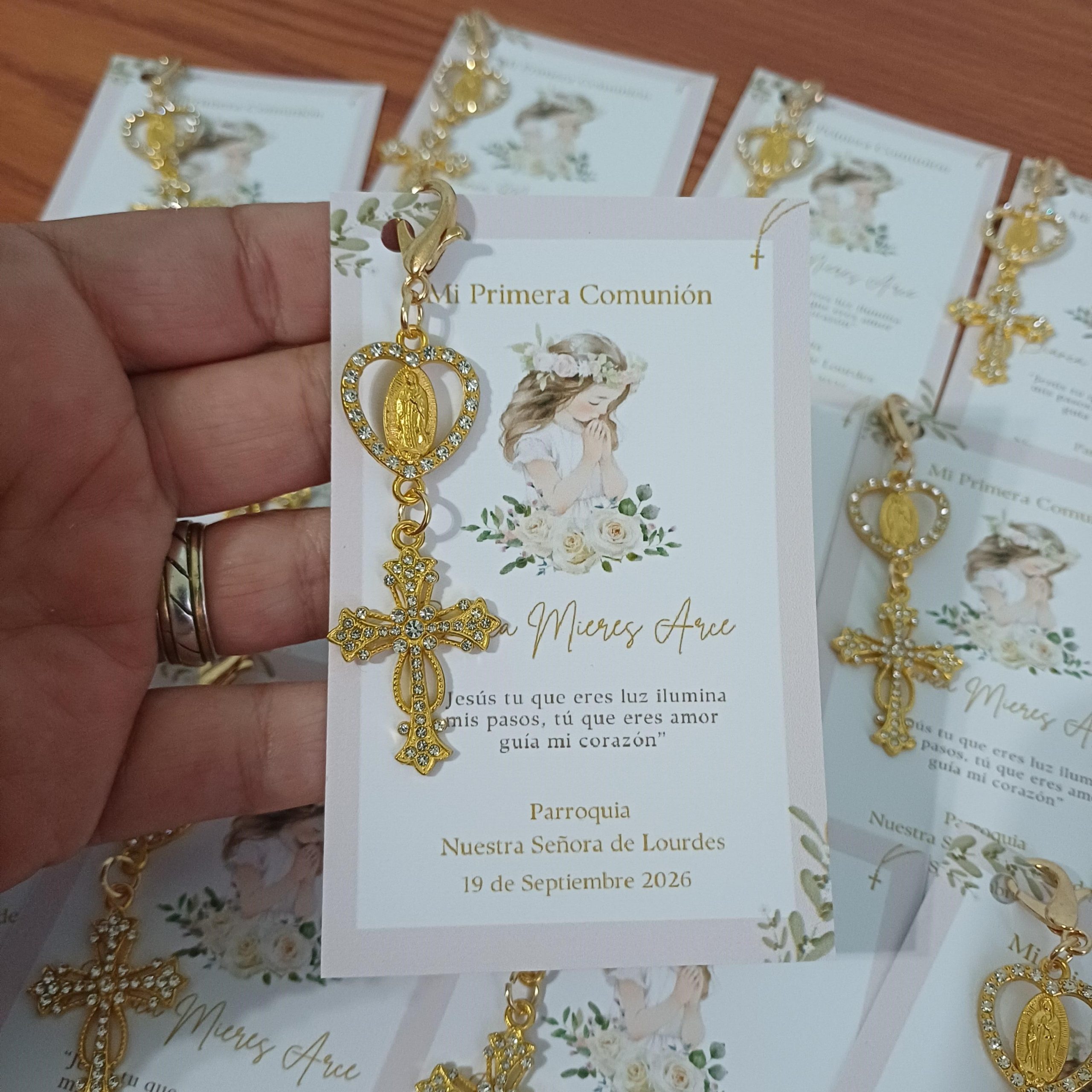 Estampita con llavero dorado x10 - Imagen 11
