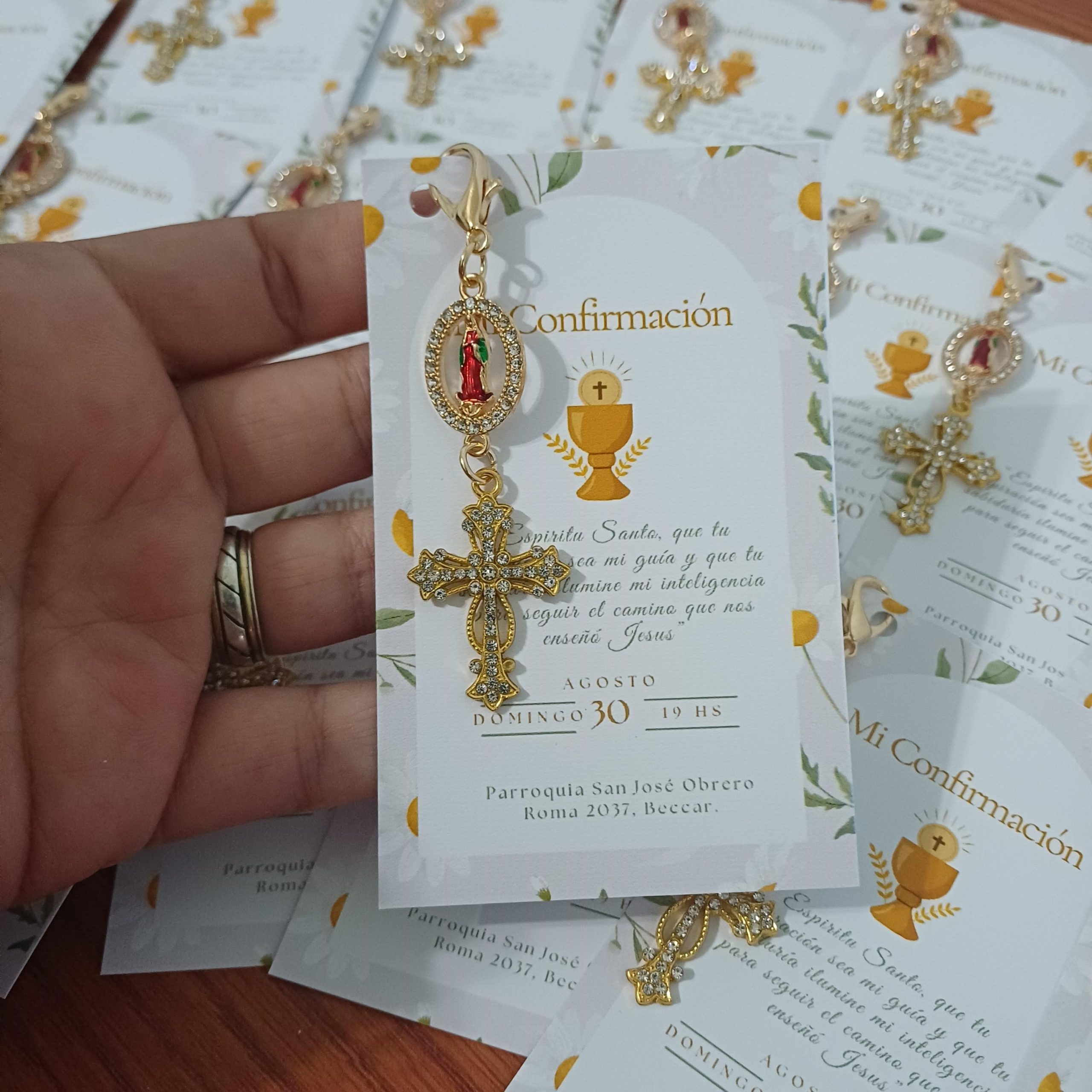 Estampita con llavero dorado x10 - Imagen 12